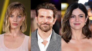 Margot Robbie, Bradley Cooper y Monica Barbaro