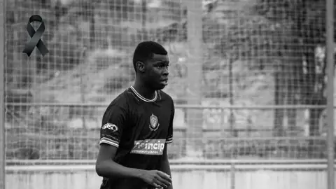 El futbolista Djedy Sidibe del Zaragoza Galaxy El futbolista Djedy Sidibe del Zaragoza Galaxy