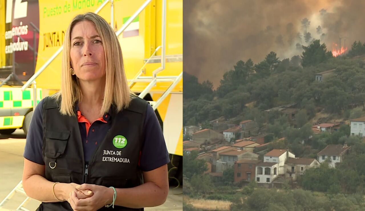 Mar&iacute;a Guardiola se emociona al hablar del incendio que azota en Las Hurdes