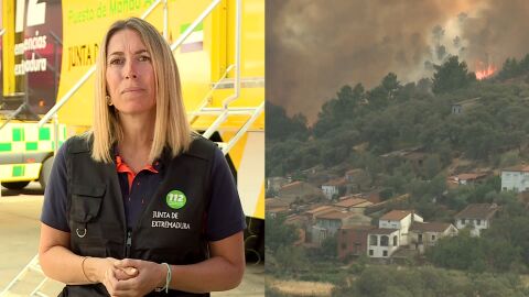 Mar&iacute;a Guardiola se emociona al hablar del incendio que azota en Las Hurdes
