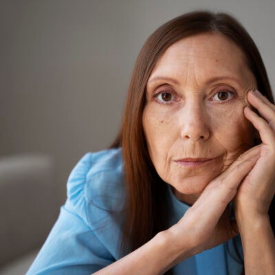 Mujer con arrugas