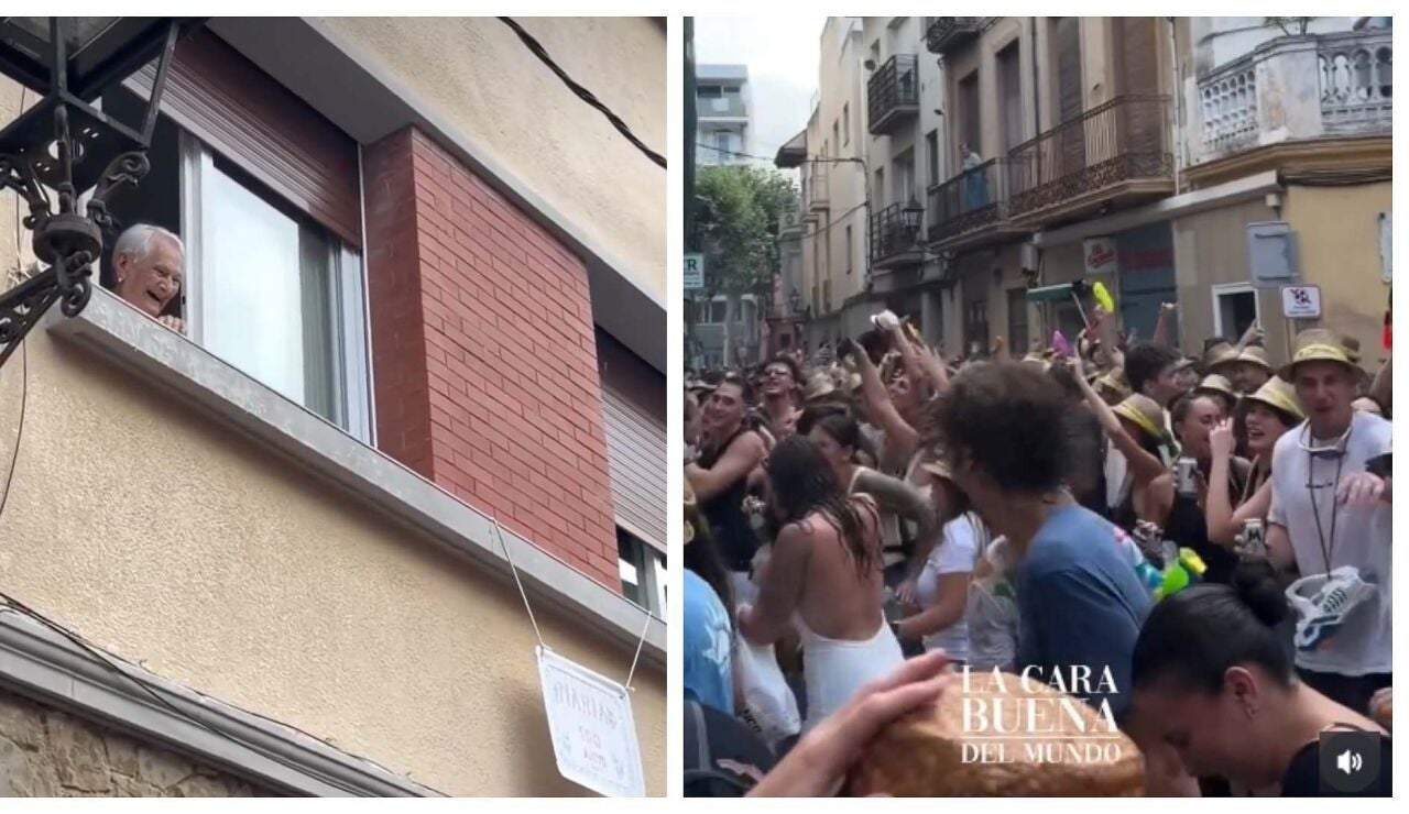 La emocionante felicitaci&oacute;n de Arenys de Mar a Mar&iacute;a por sus 100 a&ntilde;os