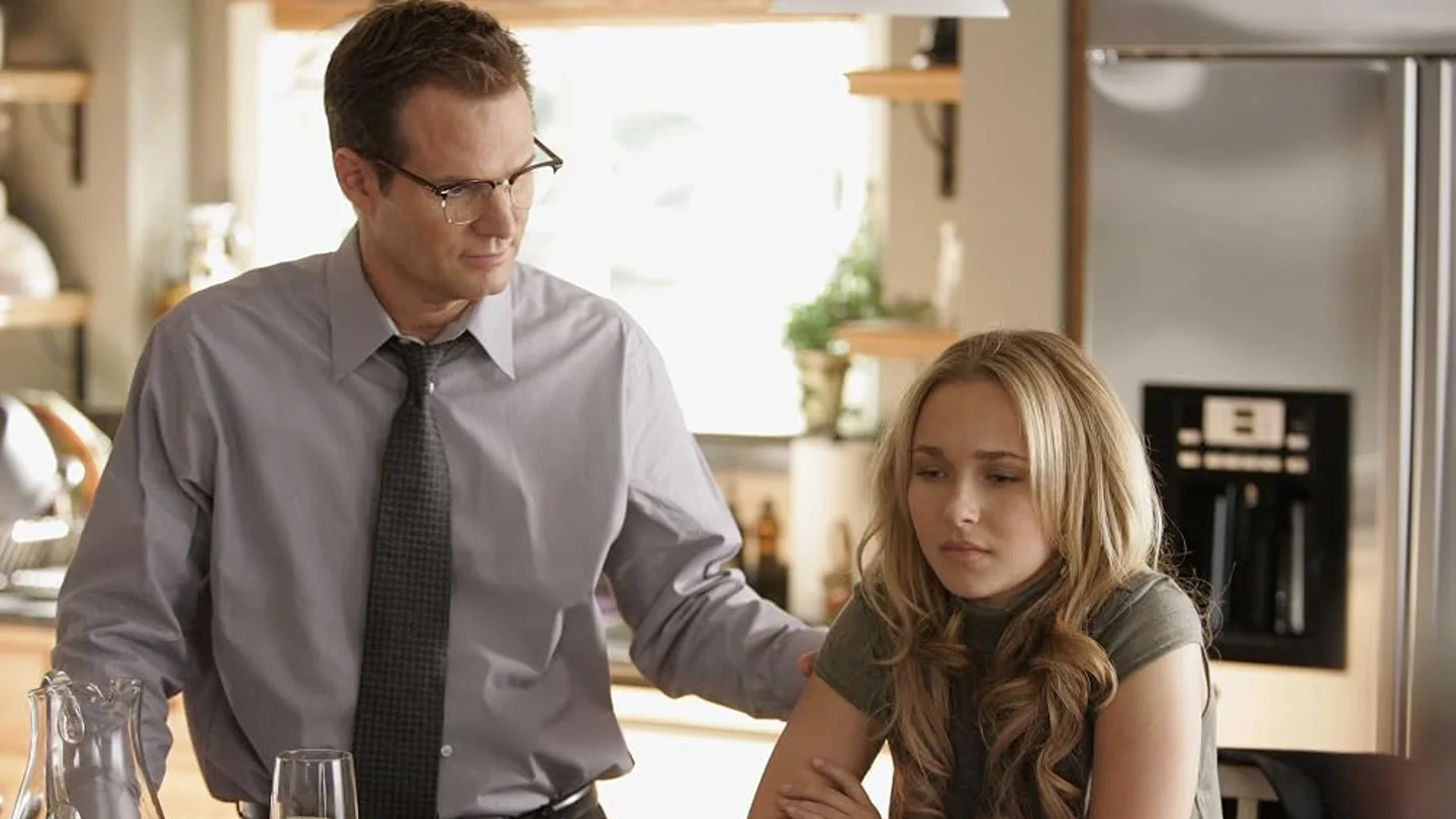 Jack Coleman y Hayden Panettiere en Heroes Jack Coleman y Hayden Panettiere en Heroes