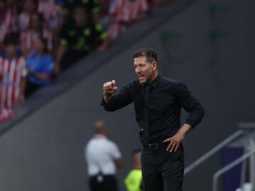 Simeone durante el partido contra el M&aacute;laga