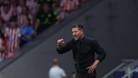 Simeone durante el partido contra el M&aacute;laga