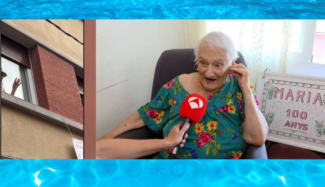 Mar&iacute;a cumple 100 a&ntilde;os y sus vecinos le preparan una sorpresa que ya es viral
