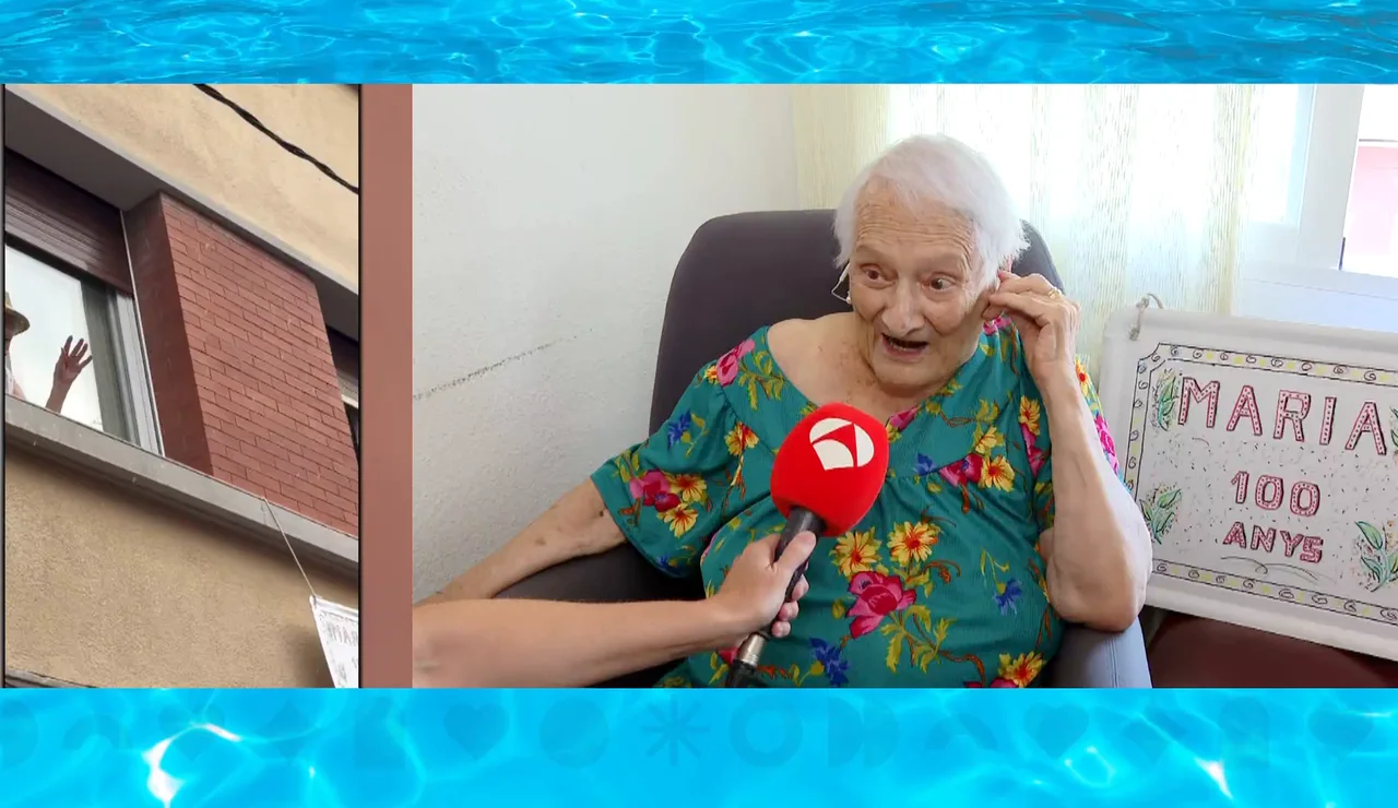 María cumple 100 años y sus vecinos le preparan una sorpresa que ya es viral