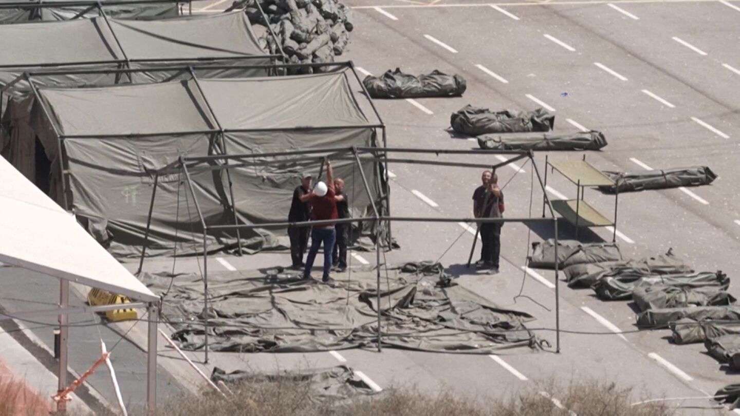 Campamentos en Ceuta para los migrantes.