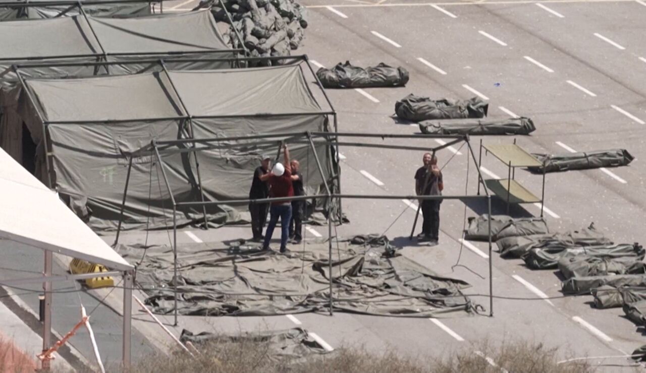 Campamentos en Ceuta para los migrantes.