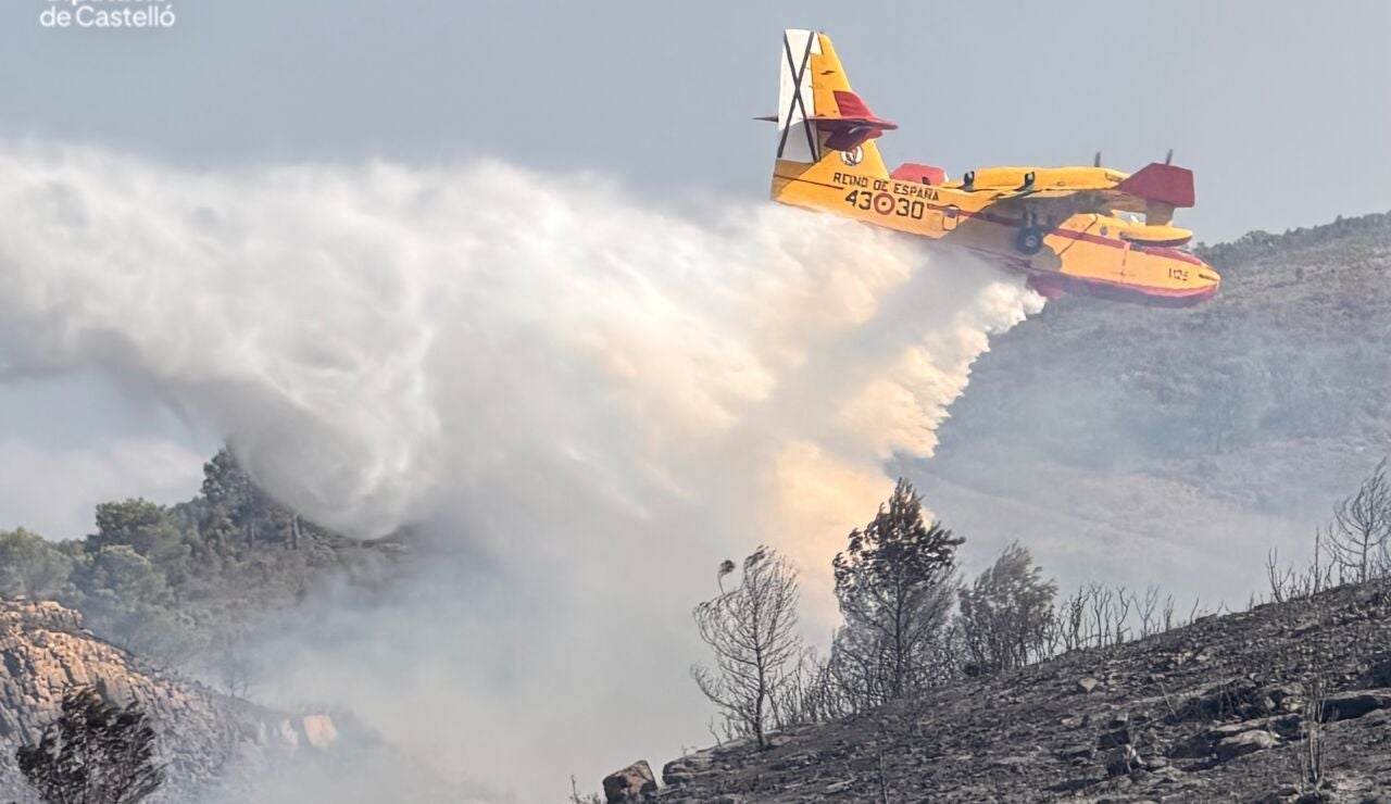 Sucesos.- El fuego de Segorbe afecta a 423 hect&aacute;reas de superficie en un per&iacute;metro de 11,4 kil&oacute;metros