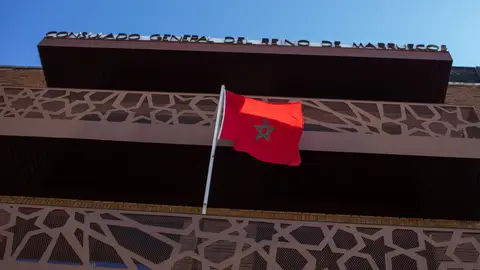 Marruecos.- El ministro de Justicia de Marruecos reivindica el "derecho histórico" sobre Ceuta y Melilla July 31, 2026, Madrid, Spain: The Moroccan flag flies on the facade of the Consulate General of the Kingdom of Morocco in Madrid. Europa Press/Contacto/David Canales 31/07/2026 ONLY FOR USE IN SPAIN