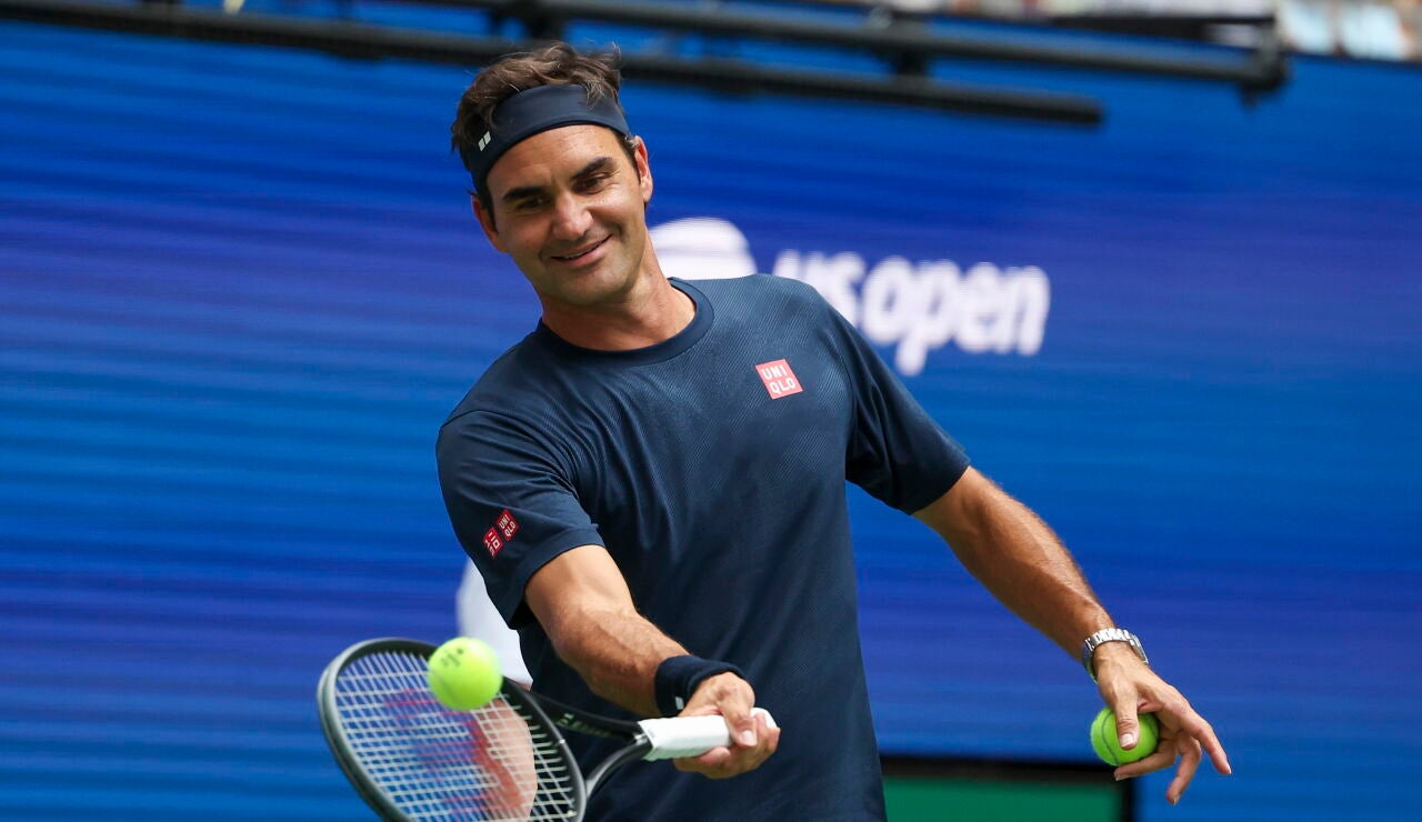 Roger Federer, en las instalaciones del US Open