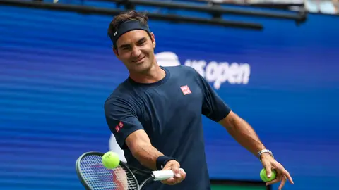 Roger Federer, en las instalaciones del US Open Roger Federer, en las instalaciones del US Open