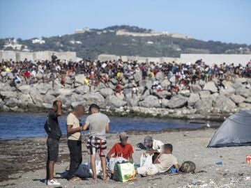 Migrantes en Ceuta