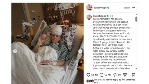 La actriz Busy Philipps vía Instagram La actriz Busy Philipps vía Instagram