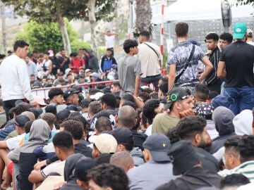Imagen de archivo de las aglomeraciones de migrantes en las inmediaciones del Embolsamiento de Loma Colmenar