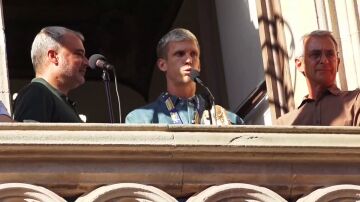 Dani Olmo durante su homenaje en Terrassa