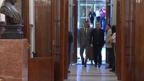 Pedro S&aacute;nchez llega al Congreso