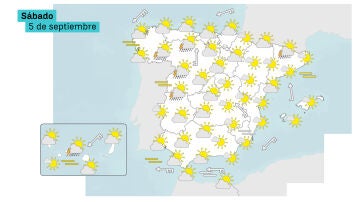 Imagen de un mapa de las temperaturas