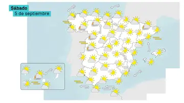 Imagen de un mapa de las temperaturas Imagen de un mapa de las temperaturas