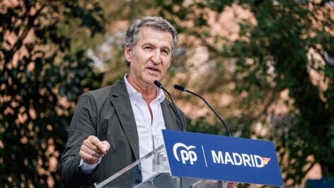 El presidente del PP, Alberto N&uacute;&ntilde;ez Feij&oacute;o, durante la inauguraci&oacute;n de las Jornadas Parlamentarias del Grupo Popular de la Asamblea de Madrid