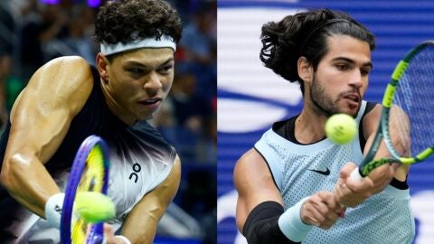 Ben Shelton y Carlos Alcaraz, en acci&oacute;n en el US Open