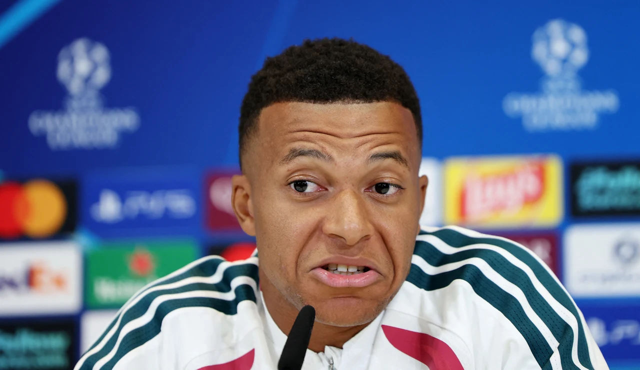 Kylian Mbappé, en rueda de prensa