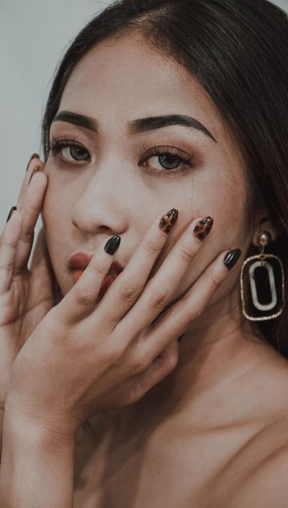 Manicura efecto carey