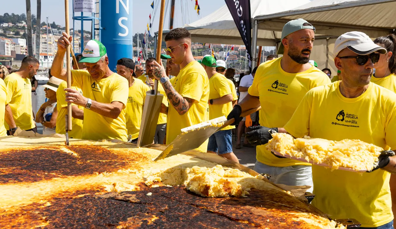 La tortilla más grande del mundo, en Sanxenxo