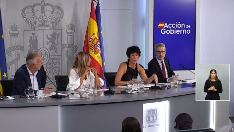 Rueda de prensa tras el Consejo de Ministros.