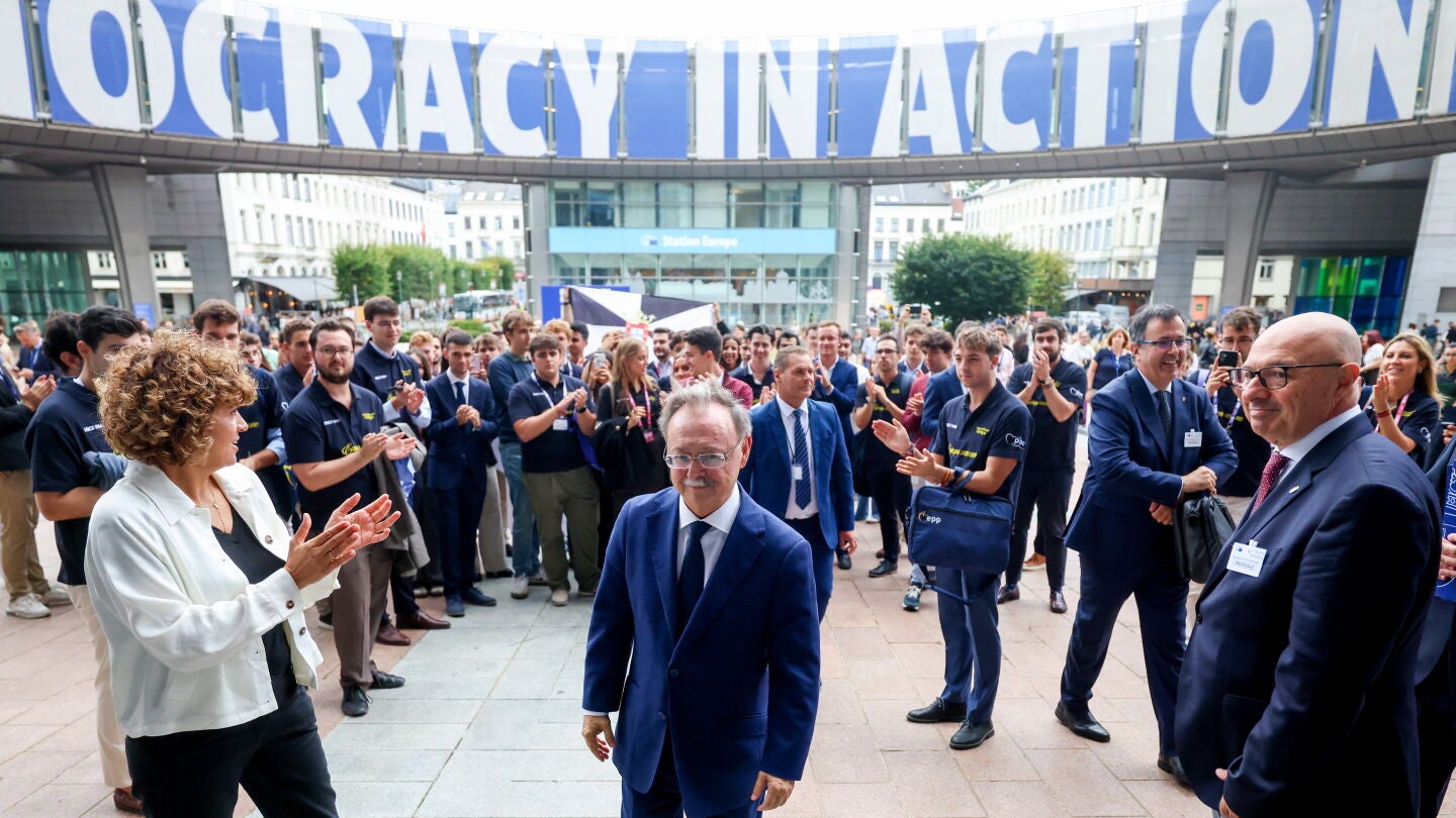 El presidente de Ceuta en el Parlamento Europeo en Bruselas