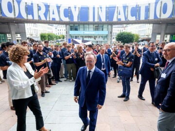 El presidente de Ceuta en el Parlamento Europeo en Bruselas