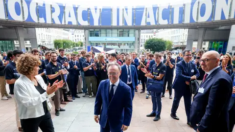 El presidente de Ceuta en el Parlamento Europeo en Bruselas El presidente de Ceuta en el Parlamento Europeo en Bruselas