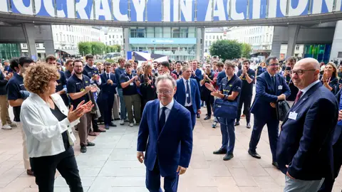 El presidente de Ceuta en el Parlamento Europeo en Bruselas El presidente de Ceuta en el Parlamento Europeo en Bruselas