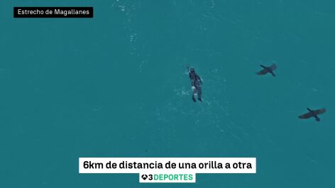 Bego&ntilde;a Alday cruza el Estrecho de Magallanes en pleno invierno: seis kil&oacute;metros en una hora y 54 minutos