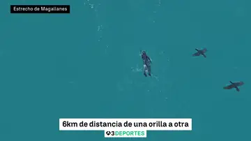Begoña Alday cruza el Estrecho de Magallanes en pleno invierno: seis kilómetros en una hora y 54 minutos Begoña Alday cruza el Estrecho de Magallanes en pleno invierno: seis kilómetros en una hora y 54 minutos