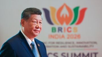 El presidente chino, Xi Jinping, durante su participaci&oacute;n en la cumbre de los BRICS