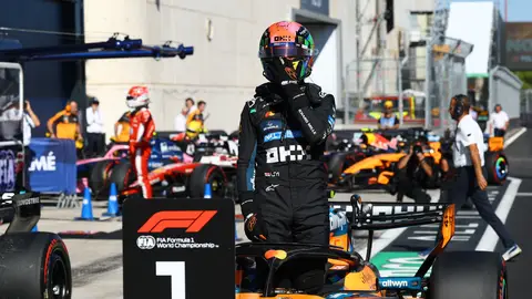 Lando Norris celebra su pole en el Madring Lando Norris celebra su pole en el Madring