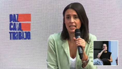 Irene Montero, en el acto de este s&aacute;bado de Podemos