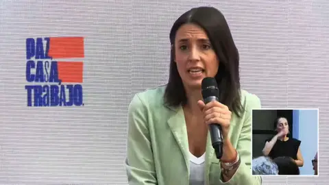Irene Montero, en el acto de este sábado de Podemos Irene Montero, en el acto de este sábado de Podemos