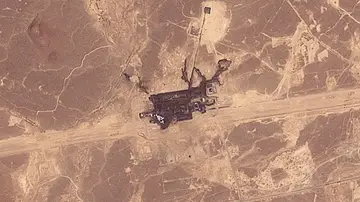 Imagen satélite del oleoducto en la región de Hejaz Imagen satélite del oleoducto en la región de Hejaz