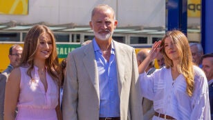 La princesa Leonor, el rey Felipe, la infanta Sof&iacute;a en el Gran Premio de Espa&ntilde;a de F&oacute;rmula 1