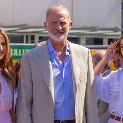 La princesa Leonor, el rey Felipe, la infanta Sof&iacute;a en el Gran Premio de Espa&ntilde;a de F&oacute;rmula 1