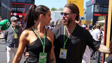 Pilar Rubio y Sergio Ramos en el Gran Premio de España de Fórmula 1 en Madrid 