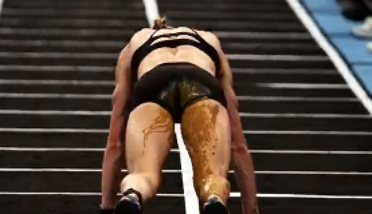 La imagen de Joanna Wietrzyk en plena competici&oacute;n