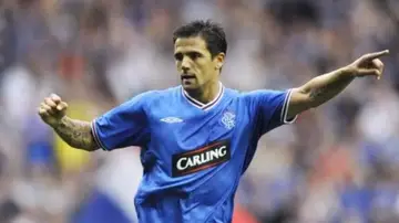 Nacho Novo, en un partido con el Rangers FC Nacho Novo, en un partido con el Rangers FC