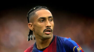 Raphinha, en un partido del Barcelona
