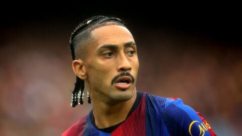 Raphinha, en un partido del Barcelona