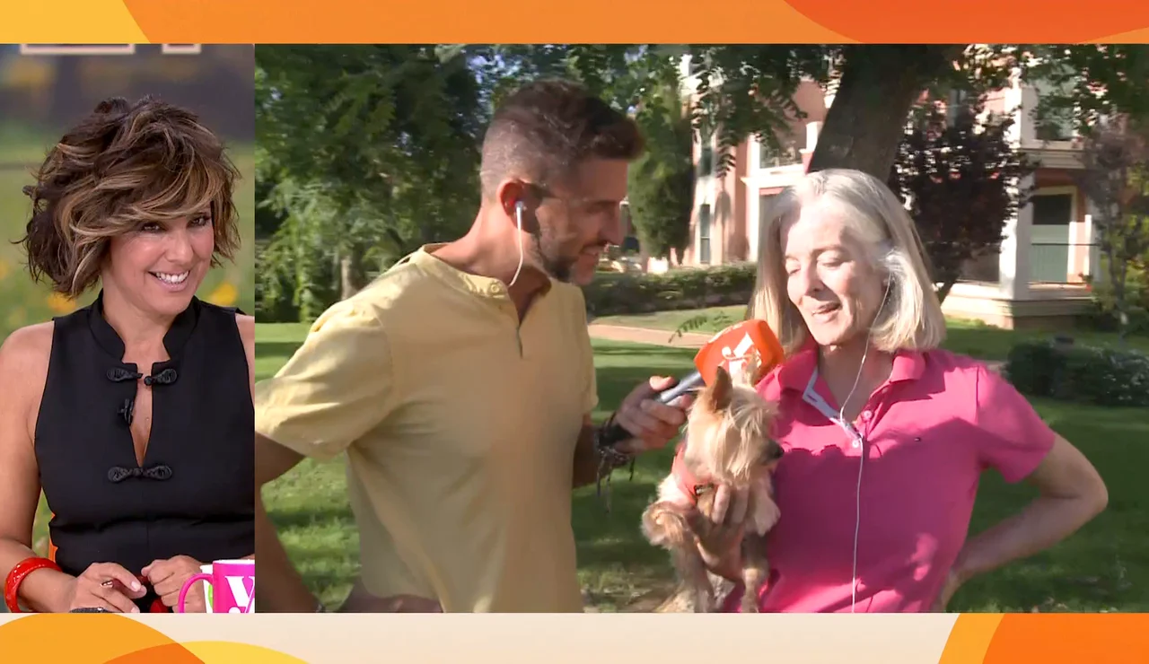 María recupera a su perrita