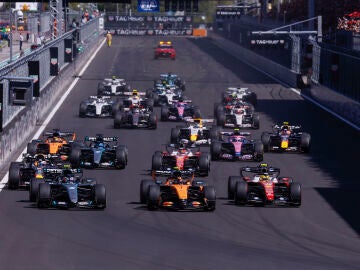 Salida del Gran Premio de Espa&ntilde;a de F&oacute;rmula 1 en el circuito de Madring
